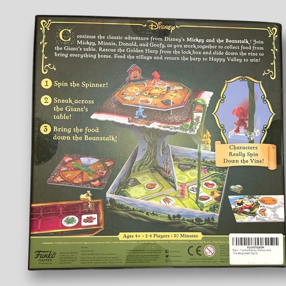 Disney Mickey and The Beanstalk Board Game 2- 4 Players New Sealed Box - Picture 2 of 7